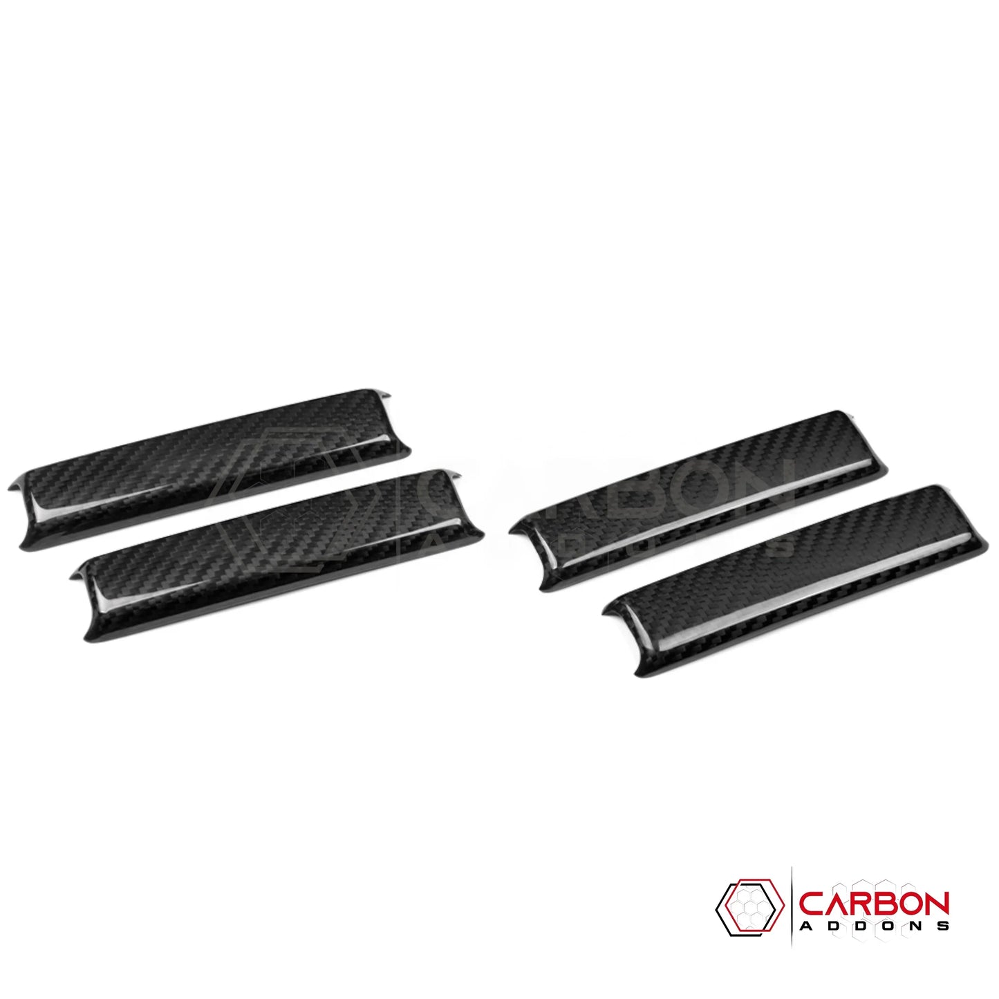 Jeep Gladiator JT & Wrangler JL A & B Pillar Grab Handle Trim Cover Set – Real Dry Carbon Fiber (Glossy or Matte) 2020–Current