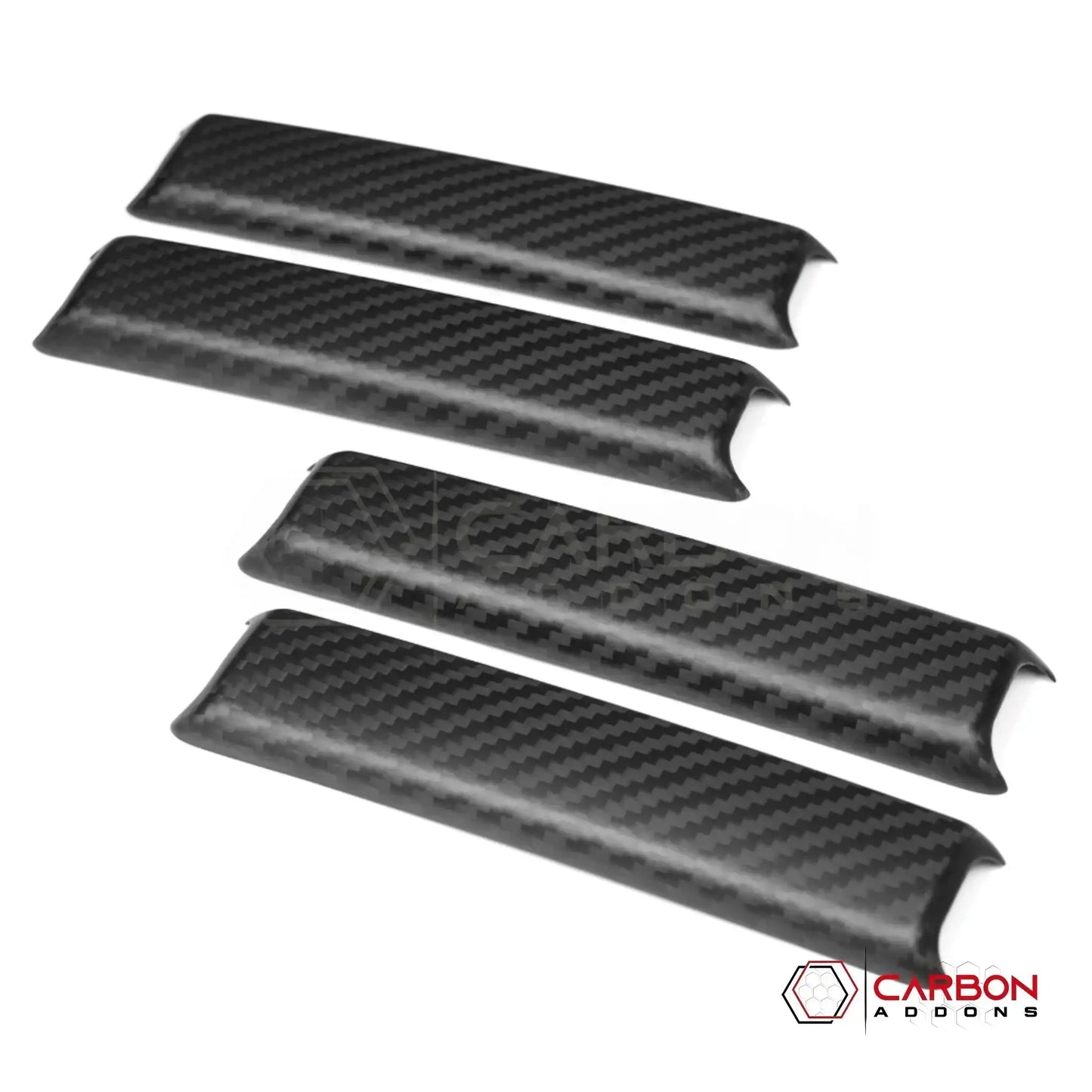 Jeep Gladiator JT & Wrangler JL A & B Pillar Grab Handle Trim Cover Set – Real Dry Carbon Fiber (Glossy or Matte) 2020–Current