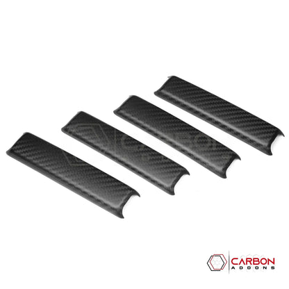 Jeep Gladiator JT & Wrangler JL A & B Pillar Grab Handle Trim Cover Set – Real Dry Carbon Fiber (Glossy or Matte) 2020–Current