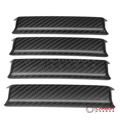 Jeep Gladiator JT & Wrangler JL A & B Pillar Grab Handle Trim Cover Set – Real Dry Carbon Fiber (Glossy or Matte) 2020–Current
