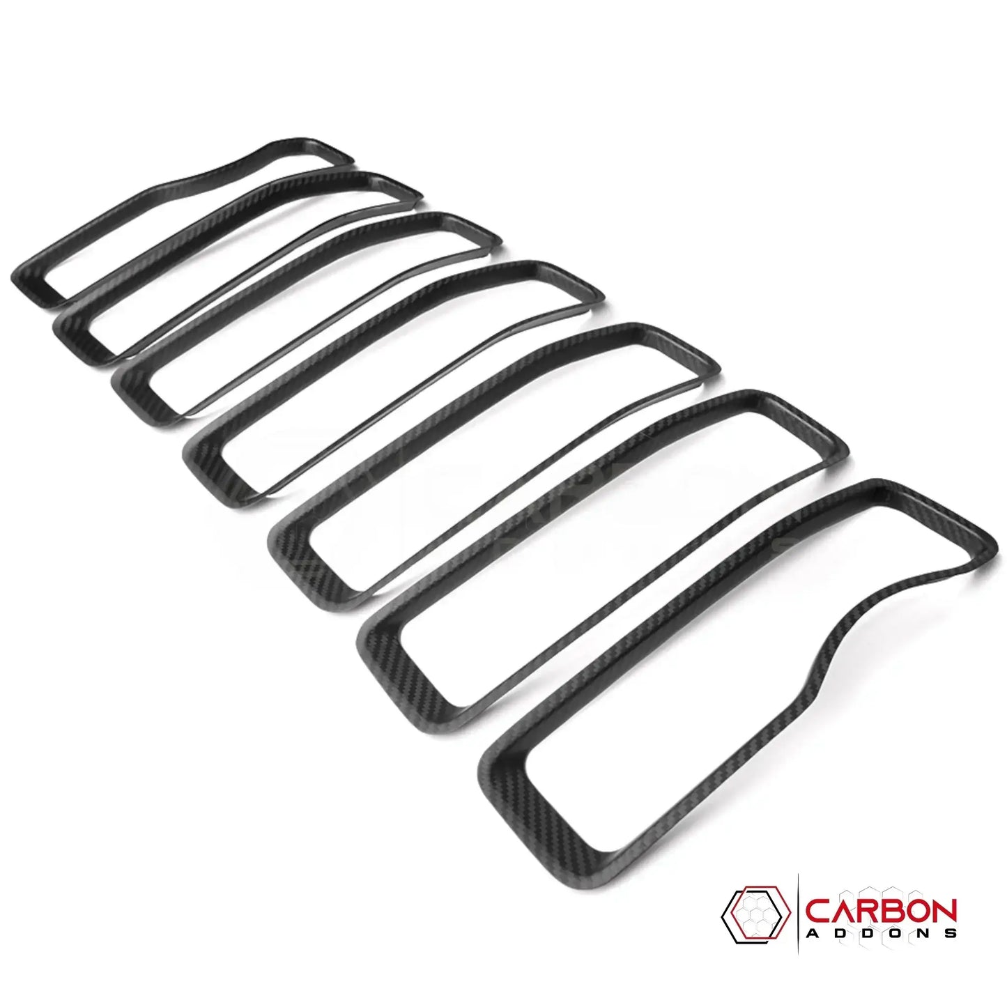Jeep Gladiator JT & Wrangler JL Grille Insert – Real Dry Carbon Fiber (Glossy or Matte) 2020–Current