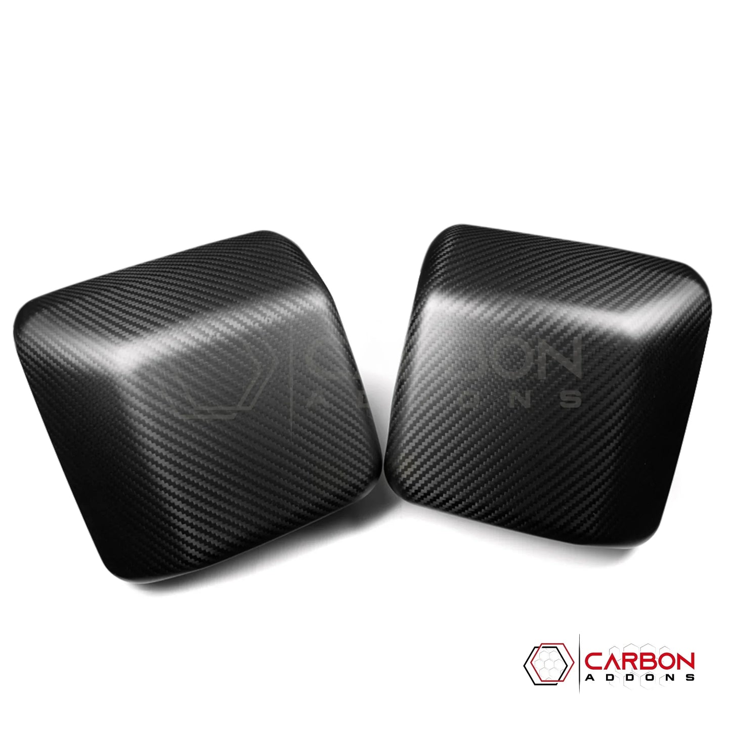 Jeep Gladiator JT & Wrangler JL Side View Mirror Covers (With or Without Light) – Real Dry Carbon Fiber (Glossy or Matte) 2020–Current