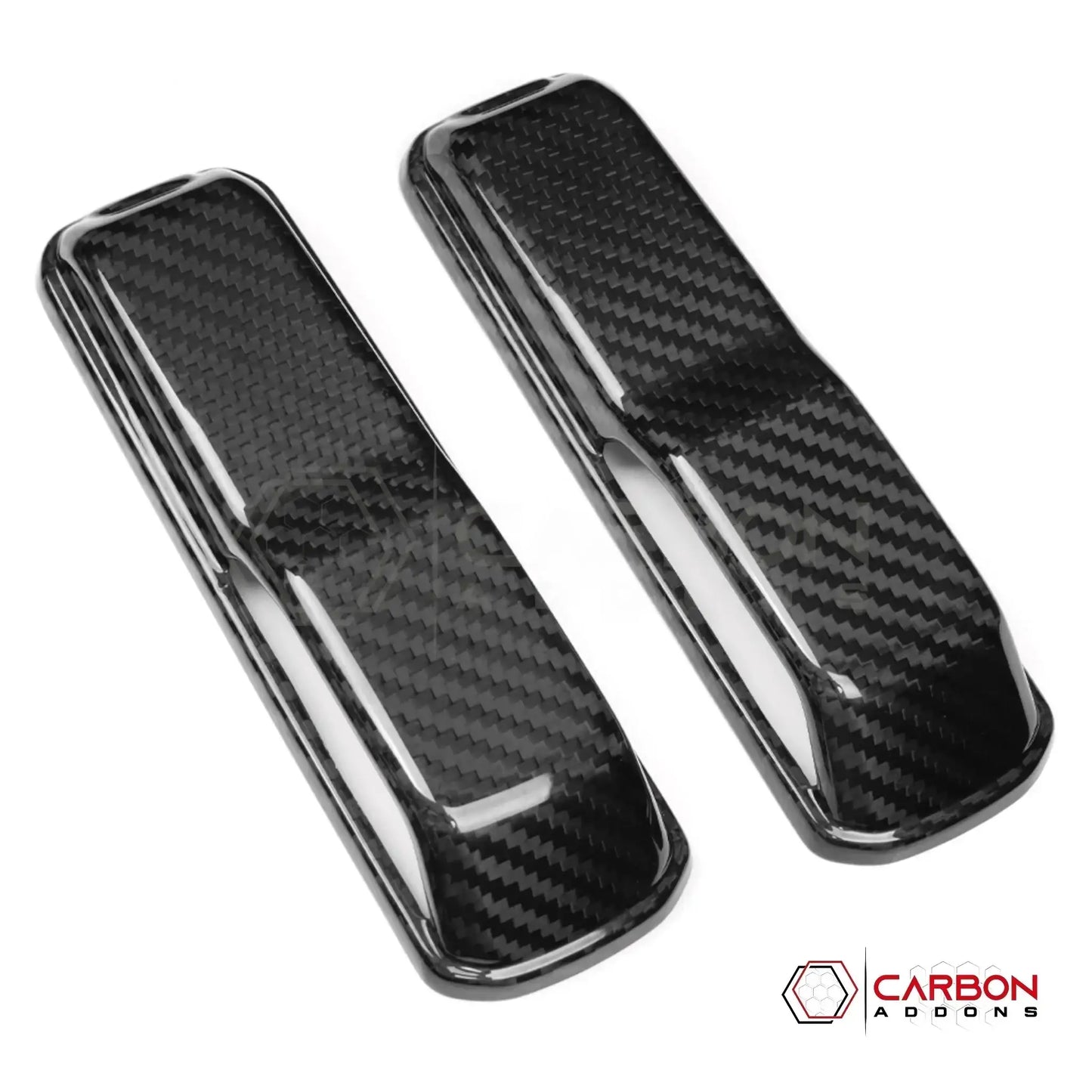 Jeep Gladiator JT & Wrangler JL Windshield Hold Down Bracket Cover – Real Dry Carbon Fiber (Glossy or Matte) 2020–Current