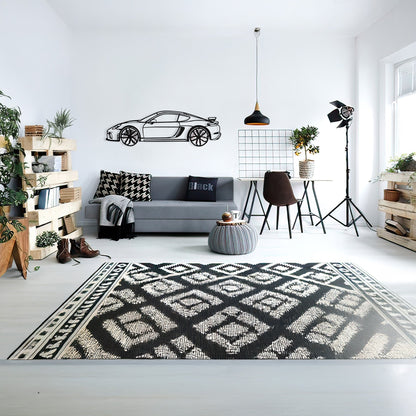 2020 Porsche Cayman GT4 Wall Art – Steel Silhouette with Spinning Wheels-KAFMEKA007