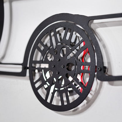 BMW E46 M3 Wall Art – Steel Silhouette with Spinning Wheels-KAFMEKA016
