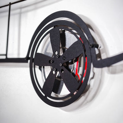 1969 Chevrolet Camaro Wall Art – Classic Steel Silhouette with Spinning Wheels-KAFMEKA021