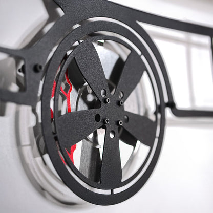 1969 Chevrolet Camaro Wall Art – Classic Steel Silhouette with Spinning Wheels-KAFMEKA021