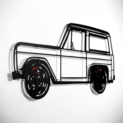1972 Ford Bronco Wall Art – Classic 4x4 Steel Silhouette with Spinning Wheels-KAFMEKA026
