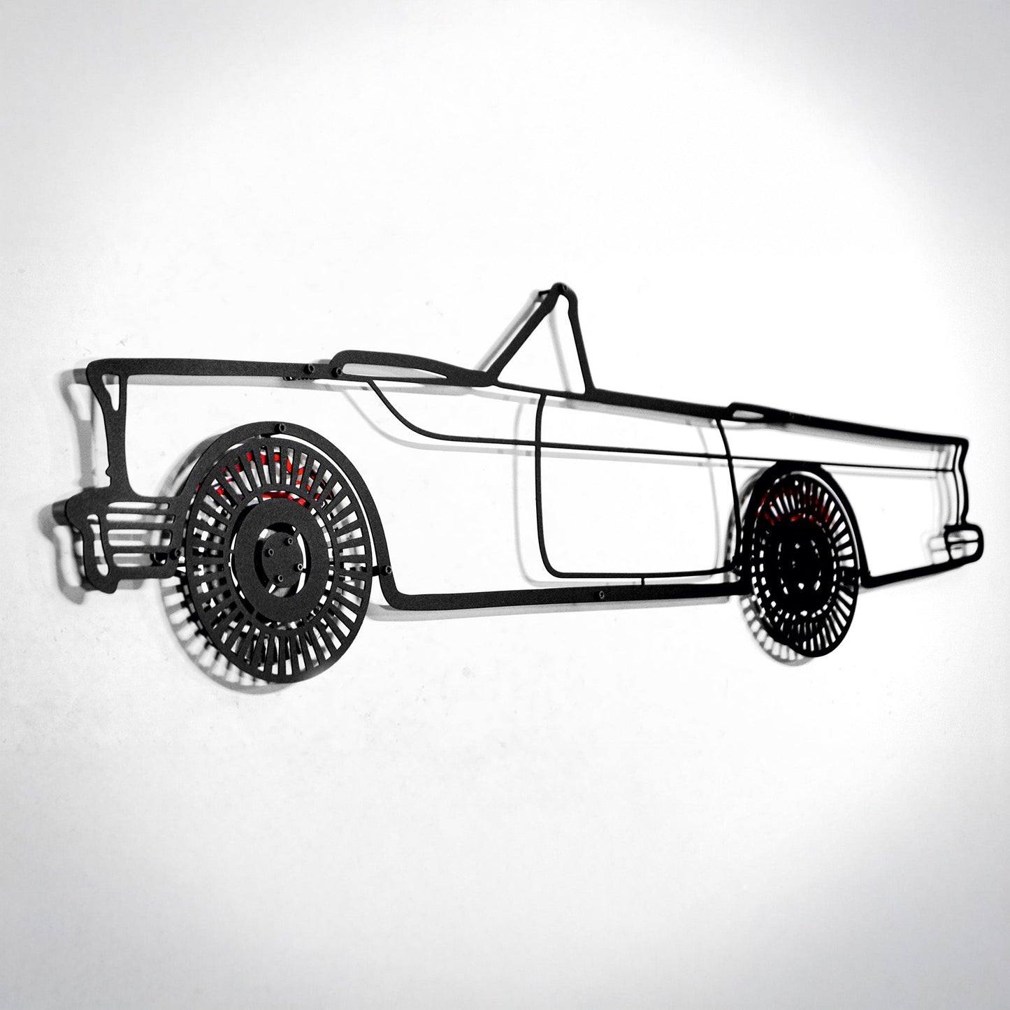 1957 Ford Thunderbird Wall Art – Classic Convertible Steel Silhouette-KAFMEKA027