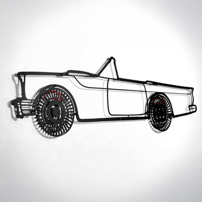 1957 Ford Thunderbird Wall Art – Classic Convertible Steel Silhouette-KAFMEKA027