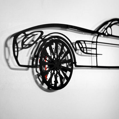 Mercedes-AMG GT R Wall Art – Steel Silhouette with Spinning Wheels-KAFMEKA033