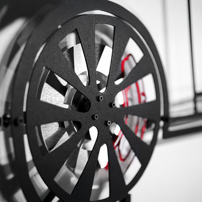 Tesla Model S Wall Art – Electric Car Steel Silhouette with Spinning Wheels-KAFMEKA045