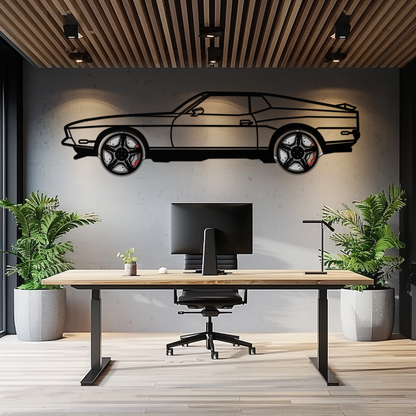 Ford Mustang 1971 Metal Car Wall Art – Rotating Wheels Classic Muscle Car Decor, Garage & Office Gift-KAFMEKA086