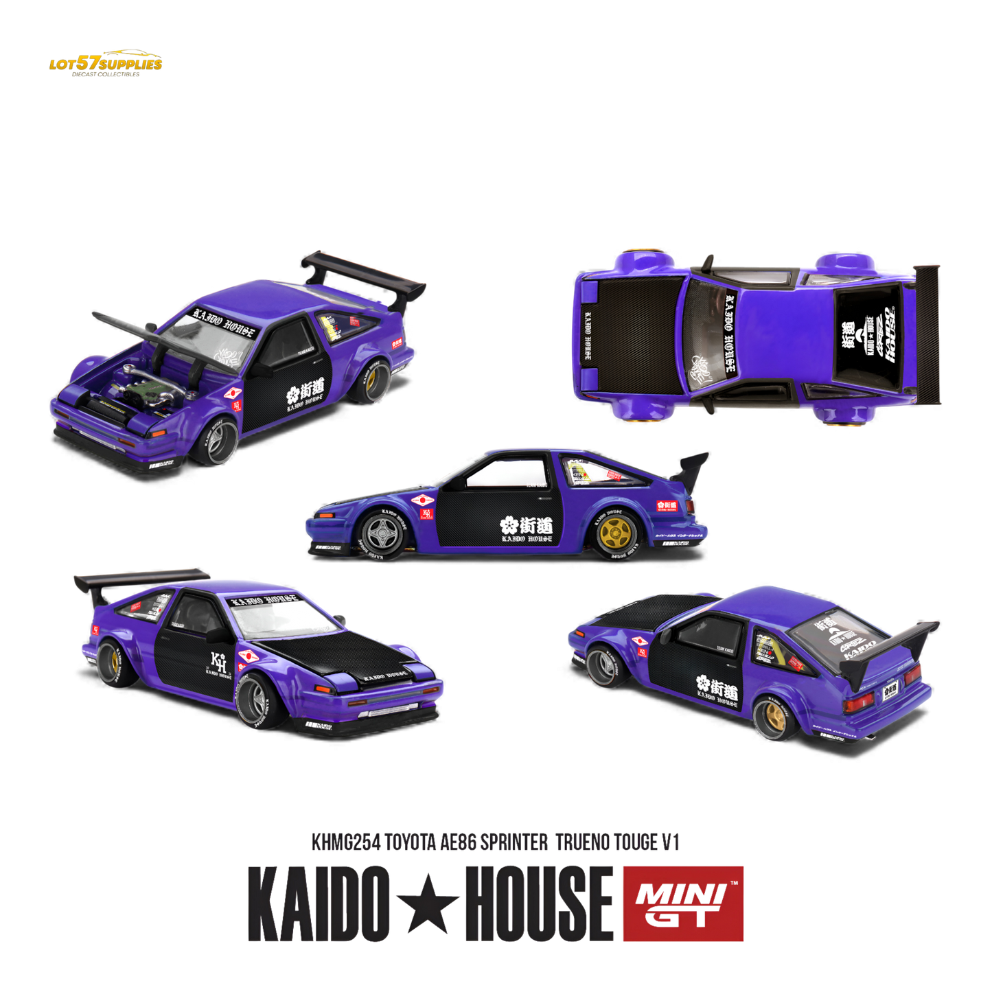 (Pre-Order) Kaido House Toyota AE86 Sprinter Trueno - TOUGE V1 1:64