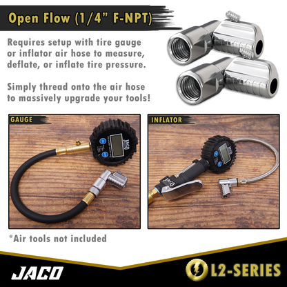 Lightning™ L2-Series Tire Air Chuck - 1/4" F-NPT