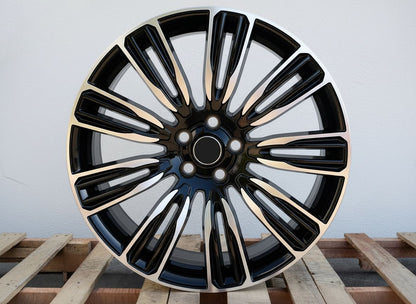 LR1 20x9.5 5x108 +45 63.4 Gloss Black Machined Face
