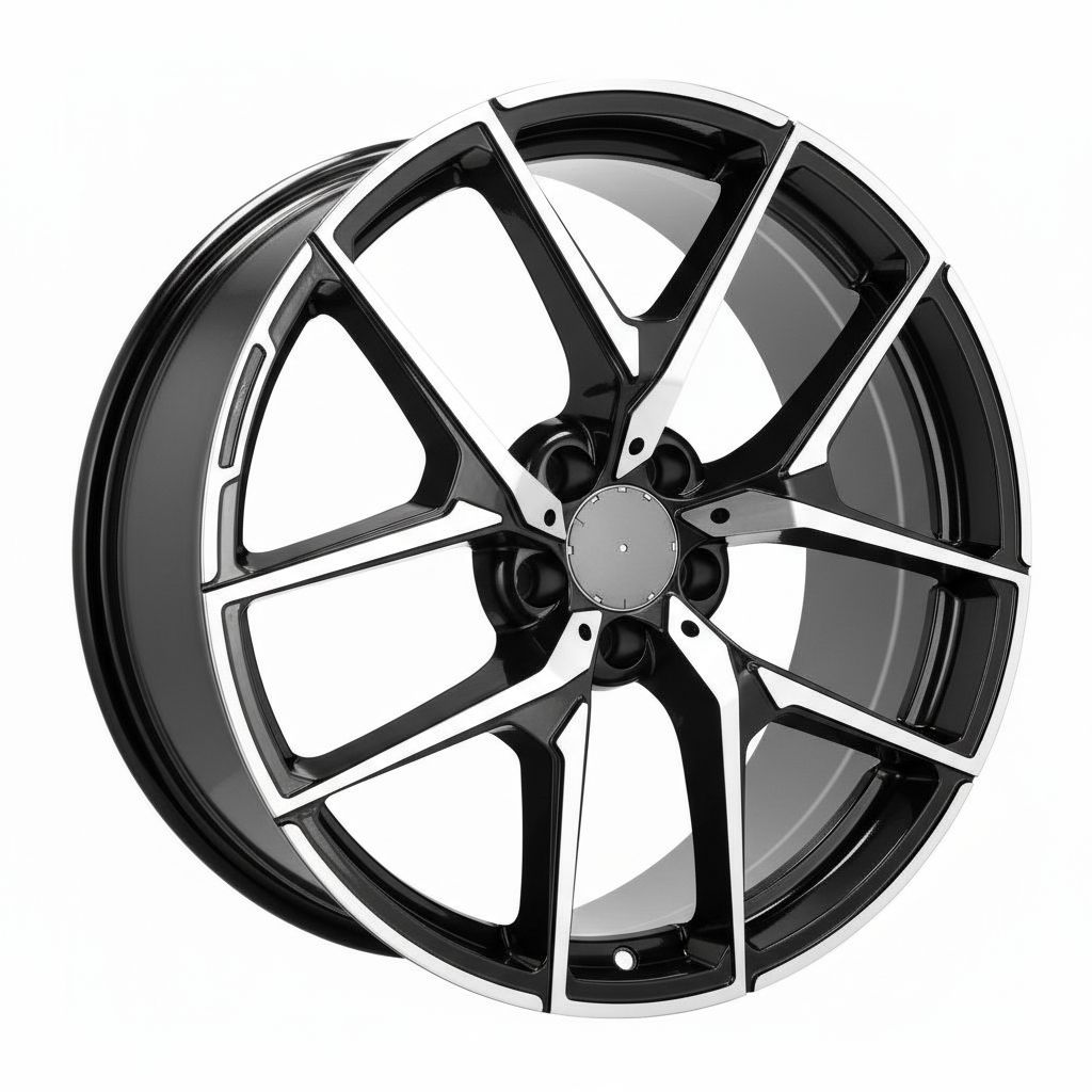 MB19 18x8.5 5x112 +38 66.6 Black Machined Face