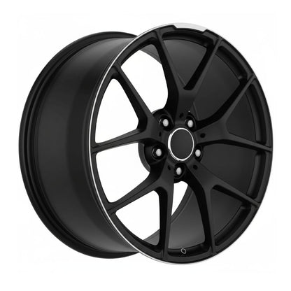 MB1 18x9.5 5x112 +45 66.6 Matte Black Machined Tip