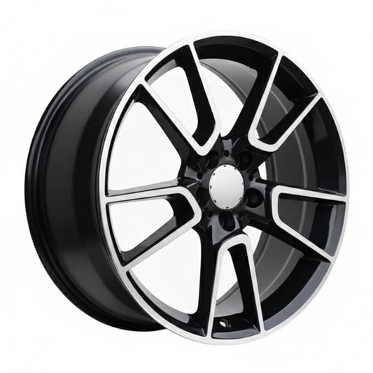 MB10 19x8.5 5x112 +45 66.6 Black Machined Face