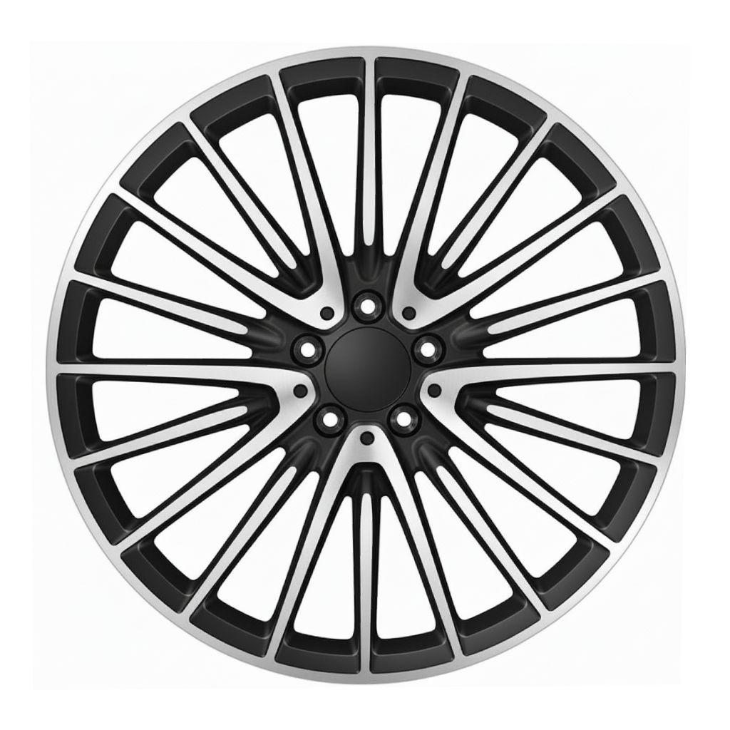 MB15 20x8.5 5x112 +42 66.6 Black Machined Face