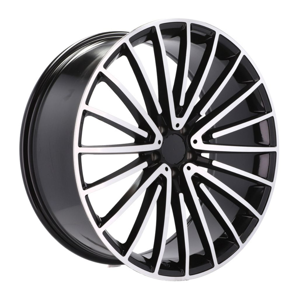 MB15 18x9.5 5x112 +45 66.6 Black Machined Face