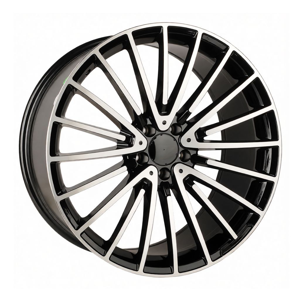 MB15 20x9.5 5x112 +45 66.6 Black Machined Face