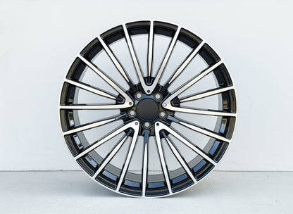 MB15 20x9.5 5x112 +38 66.6 Black Machined Face