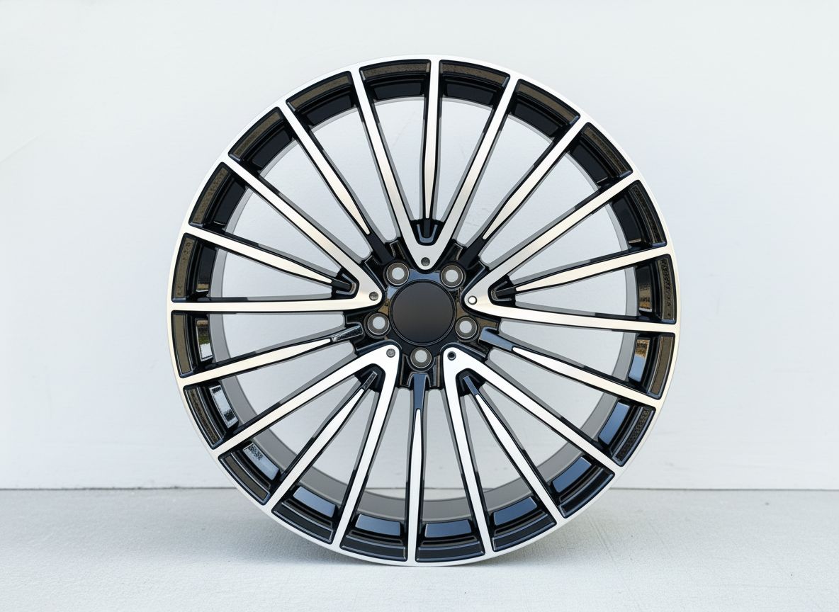 MB15 19x9.5 5x112 +45 66.6 Black Machined Face