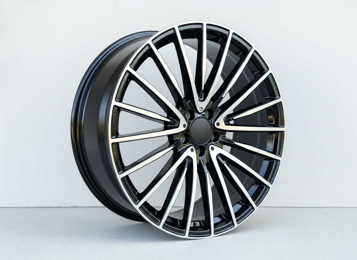 MB15 18x9.5 5x112 +45 66.6 Black Machined Face