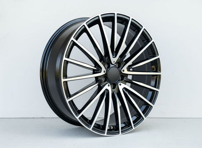 MB15 19x8.5 5x112 +35 66.6 Black Machined Face