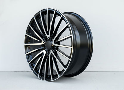 MB15 18x9.5 5x112 +38 66.6 Black Machined Face