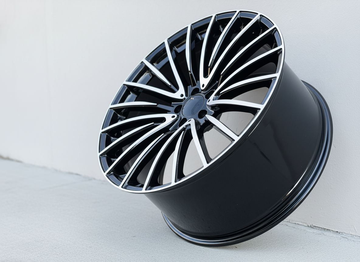 MB15 17x8 5x112 +35 66.6 Black Machined Face
