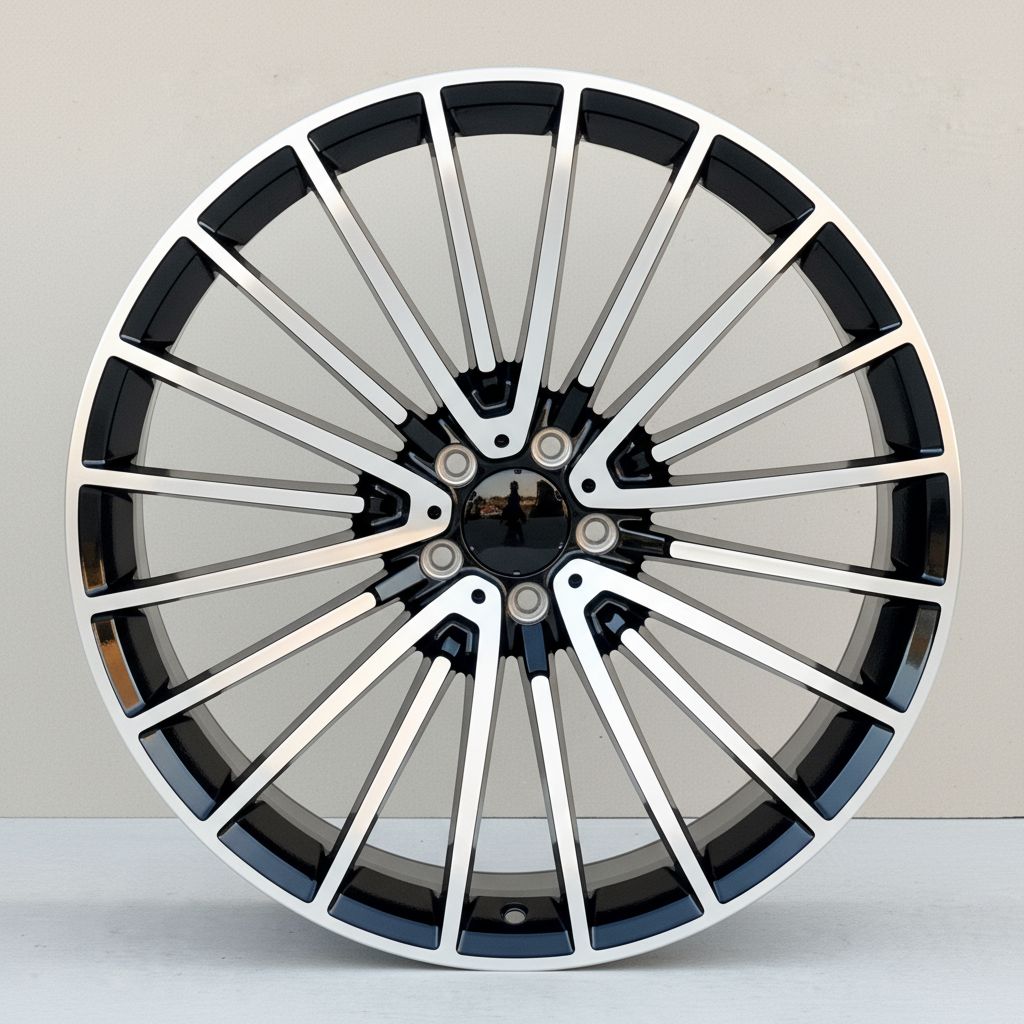 MB15 18x8.5 5x112 +35 66.6 Black Machined Face
