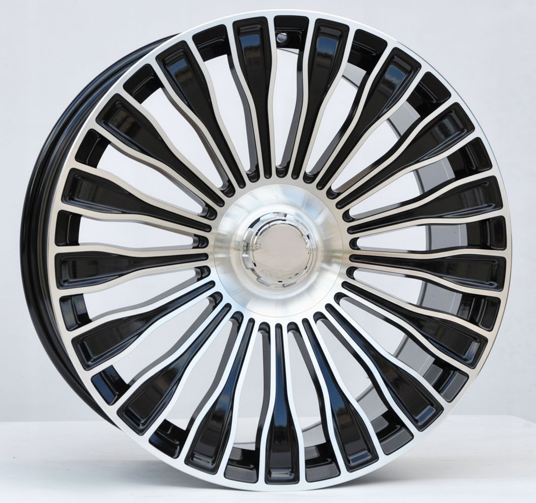 MB17 20x8.5 5x112 +35 66.6 Gloss Black Machined Face