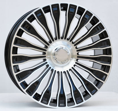 MB17 20x8.5 5x112 +35 66.6 Gloss Black Machined Face