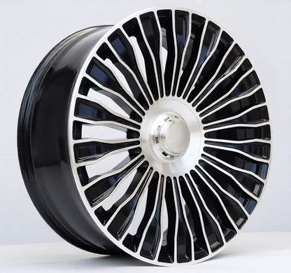 MB17 20x8.5 5x112 +32 66.6 Gloss Black Machined Face