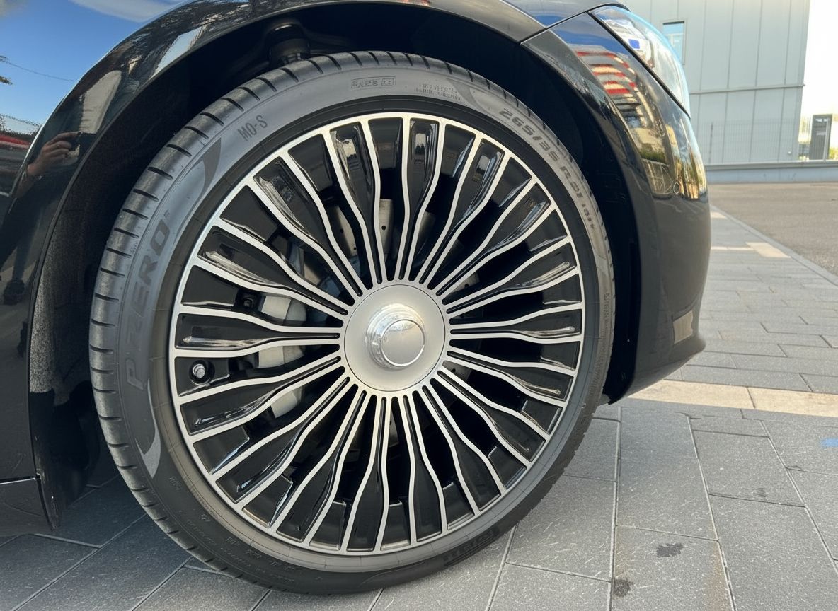 MB17 20x9.5 5x112 +40 66.6 Gloss Black Machined Face