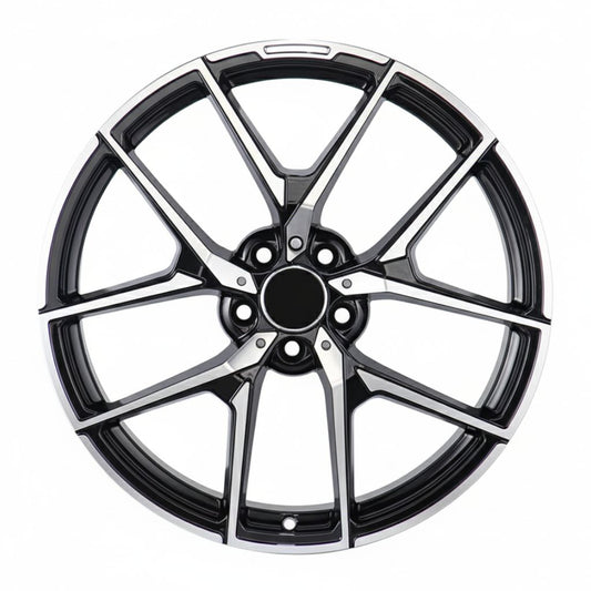 MB19 18x8.5 5x112 +38 66.6 Black Machined Face