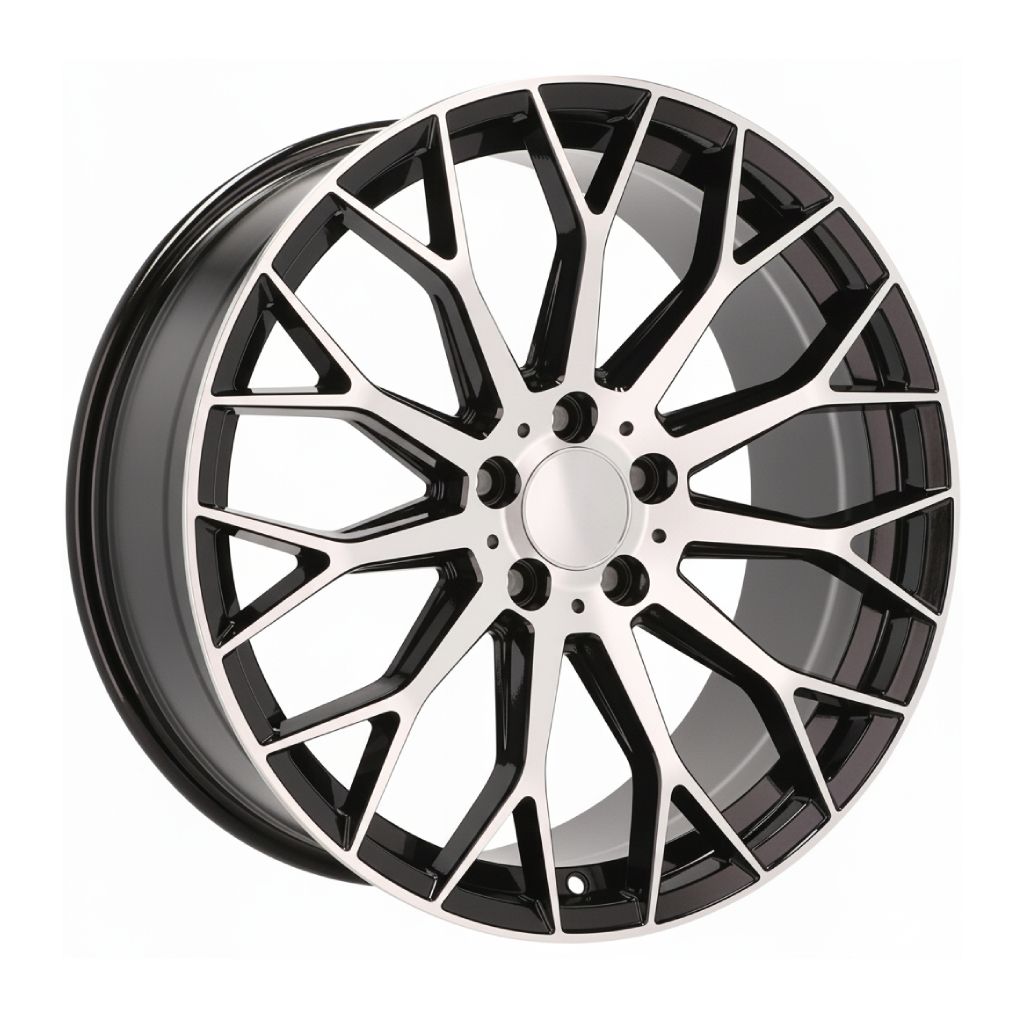 MB20 20x8.5 5x112 +35 66.6 Black Machined Face