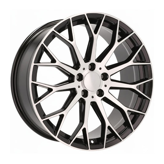 MB20 20x9.5 5x112 +38 66.6 Black Machined Face