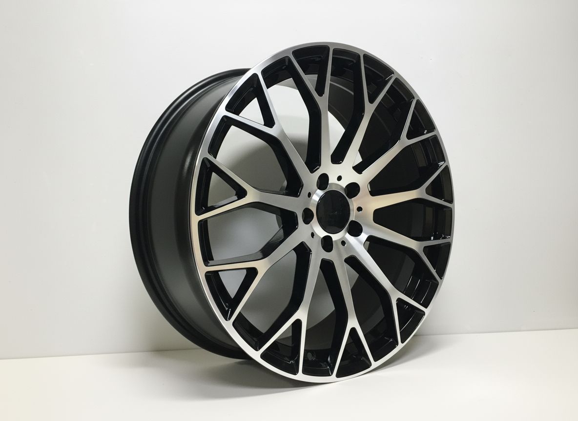 MB20 20x8.5 5x112 +35 66.6 Black Machined Face