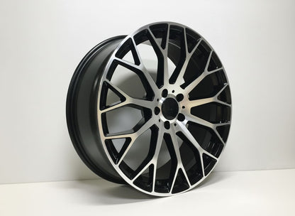 MB20 20x8.5 5x112 +35 66.6 Black Machined Face