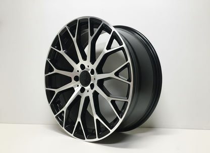 MB20 20x9.5 5x112 +38 66.6 Black Machined Face