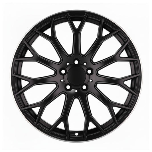 MB20 20x8.5 5x112 +35 66.6 Matte Black Machined Tip