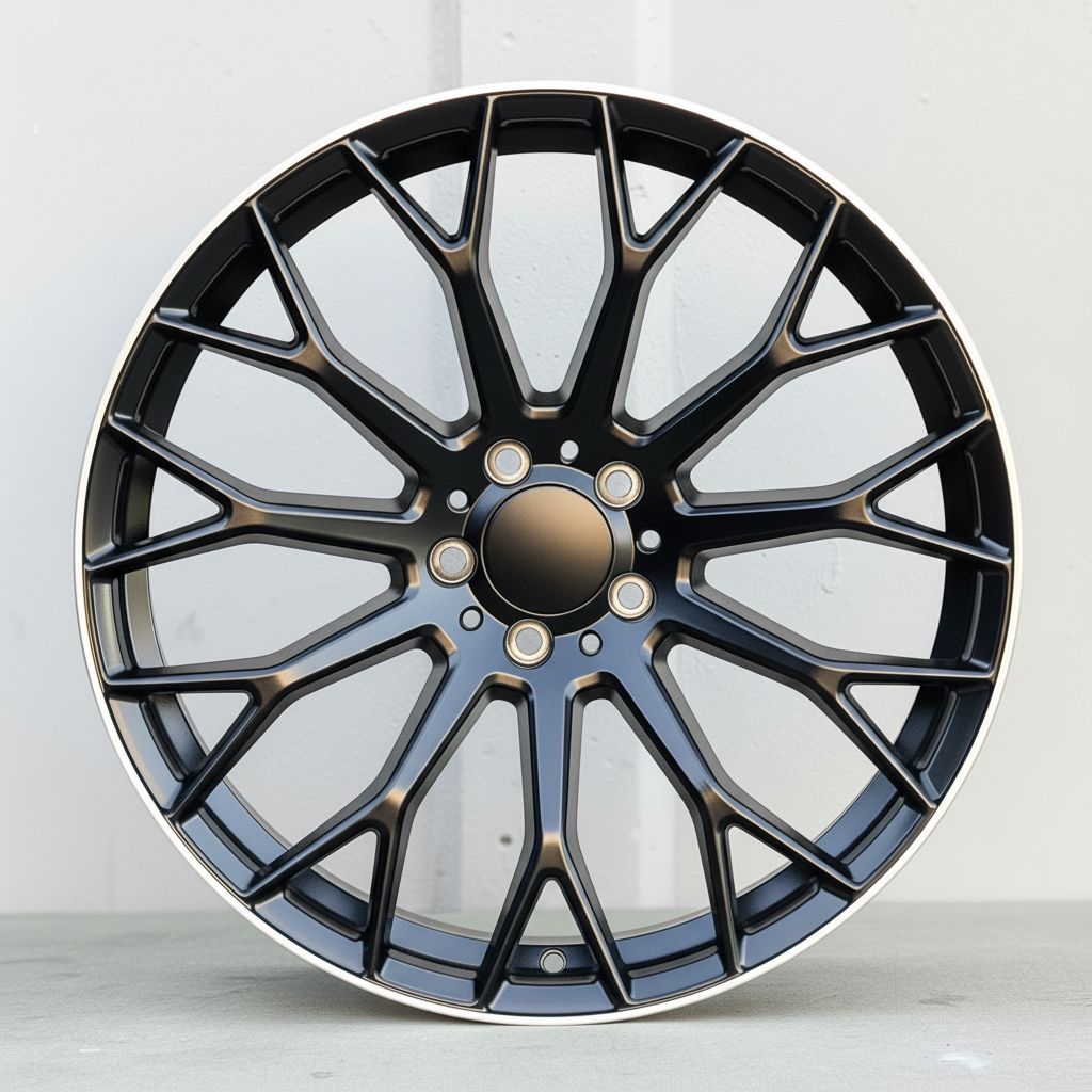 MB20 20x8.5 5x112 +35 66.6 Matte Black Machined Tip