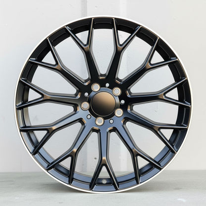 MB20 20x8.5 5x112 +35 66.6 Matte Black Machined Tip