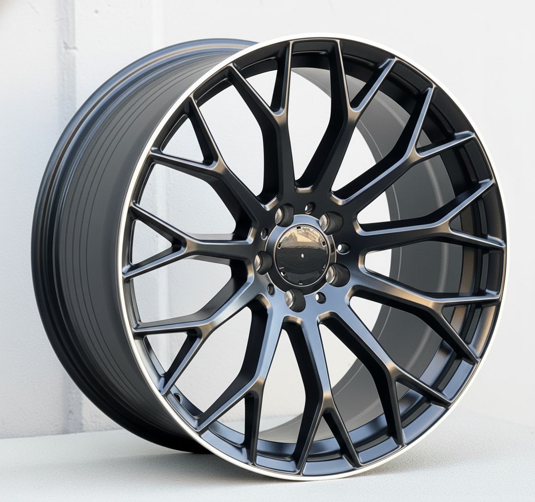 MB20 19x8.5 5x112 +42 66.6 Matte Black Machined Tip