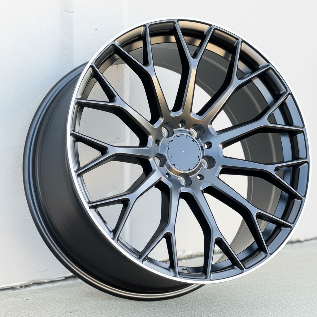 MB20 19x8.5 5x112 +42 66.6 Matte Black Machined Tip