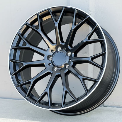 MB20 19x8.5 5x112 +35 66.6 Matte Black Machined Tip