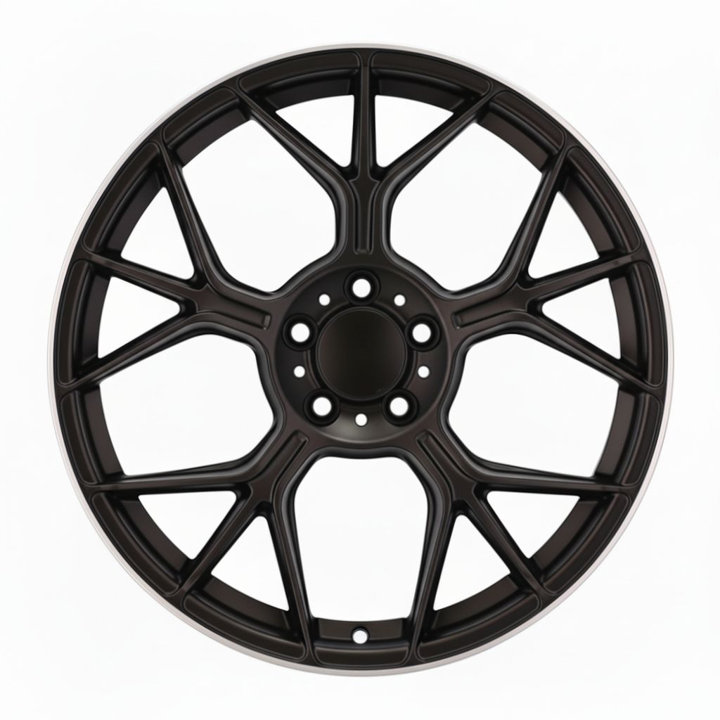 MB21 19x9.5 5x112 +38 66.6 Matte Black Machined Tip
